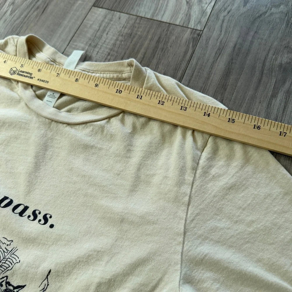 It'll Pass Fox Graphic TShirt Tee Indie Cottagecore Bella Canvas Natural Medium - Picture 5 of 8